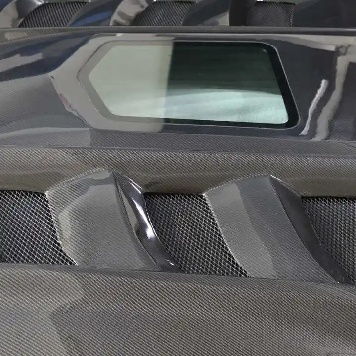 New for Mustang 2018-2022 Carbon Fiber Front Bumper Bolt-On Universal Fitment 2-Year Warranty